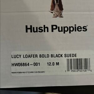 Hush Puppies Lucy Black Suede Loafers